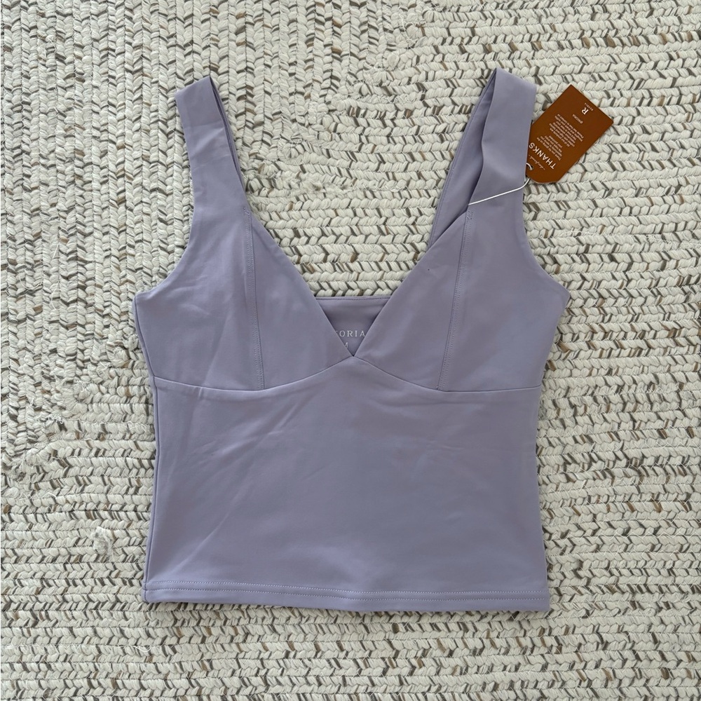 NEVER WORN, WITH TAGS. Purple V-Neck Sleeveless Top
